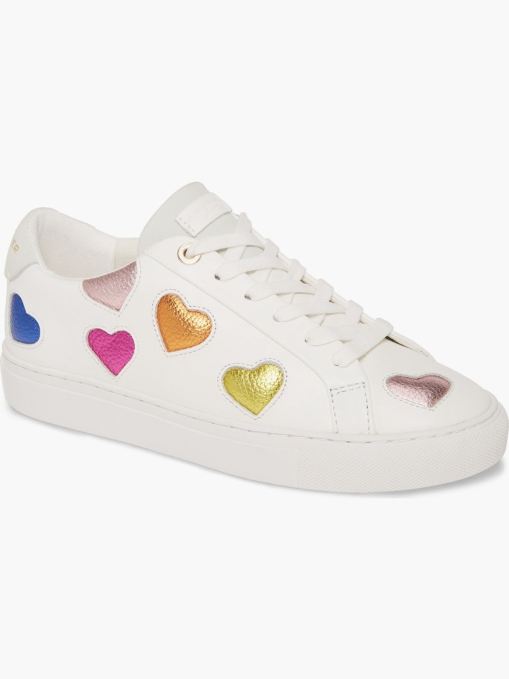 KURT GEIGER LONDON Rainbow Heart Sneakers 9.5 🤍🌈💖👟
